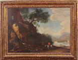 F. ZUCCARELLI (1702-1788) ( attr) – “Incontro alla sorgente” – Importante dipinto ad olio su tela in
