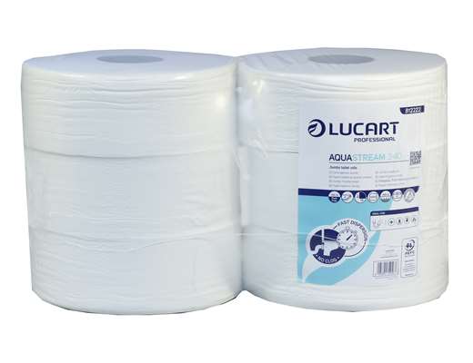 AquaStream White Jumbo 2 Ply Toilet Tissue