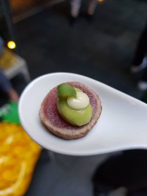 Secret Garden at South Place Hotel food on spoon