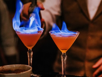 The Cauldron flaming cocktails