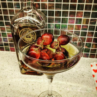 Metaxa coctails Greek Sazerac in glass