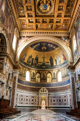 The chair of the Pope in the Cathedral of Rome