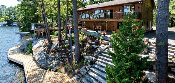 Lakeshore Drive Gravenhurst Luxury Cottage on Lake Muskoka Lakeshore Drive Gravenhurst Luxury Cottage on Lake Muskoka exterior view of decks