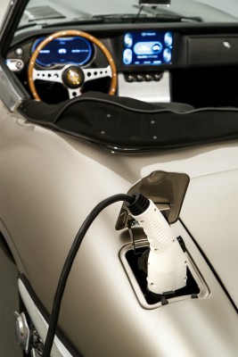 Jaguar E-Type Zero showing electric plug in