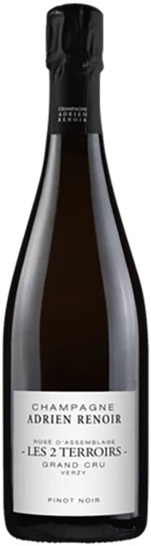 N/V Les 2 Terroirs Rosé, Verzy Grand Cru, Adrien Renoir (2021 Base, disgorged December 2023)