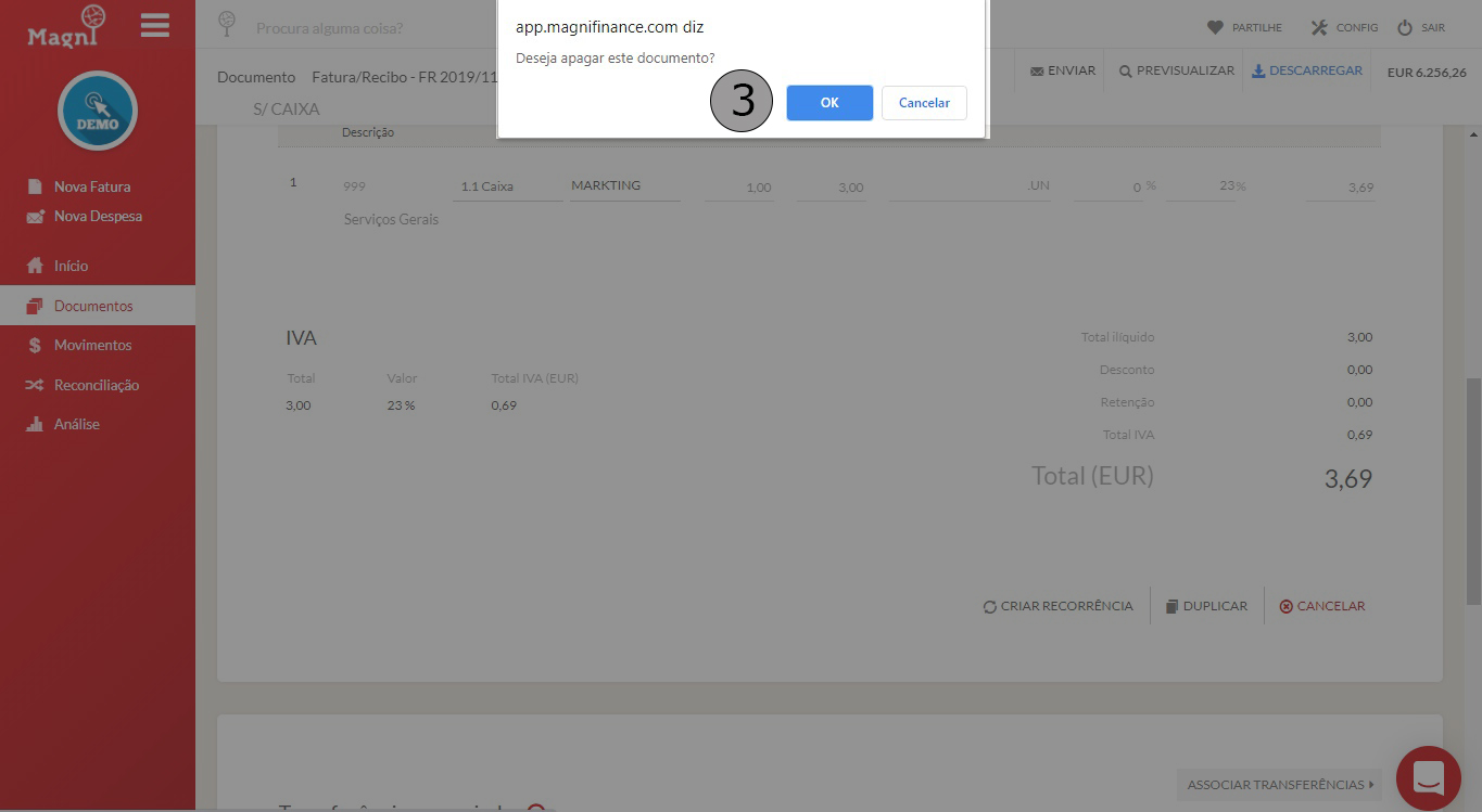 Como Cancelar Um Documento 2 - Passo 3