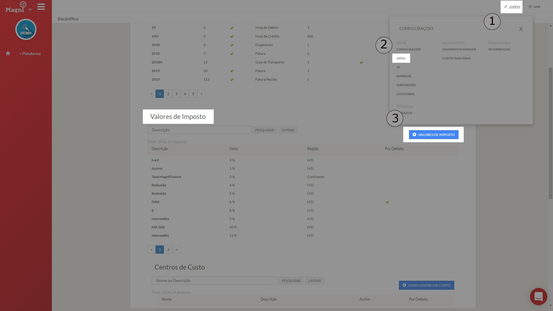 Como Criar Uma Nova Percentagem de IVA - 1