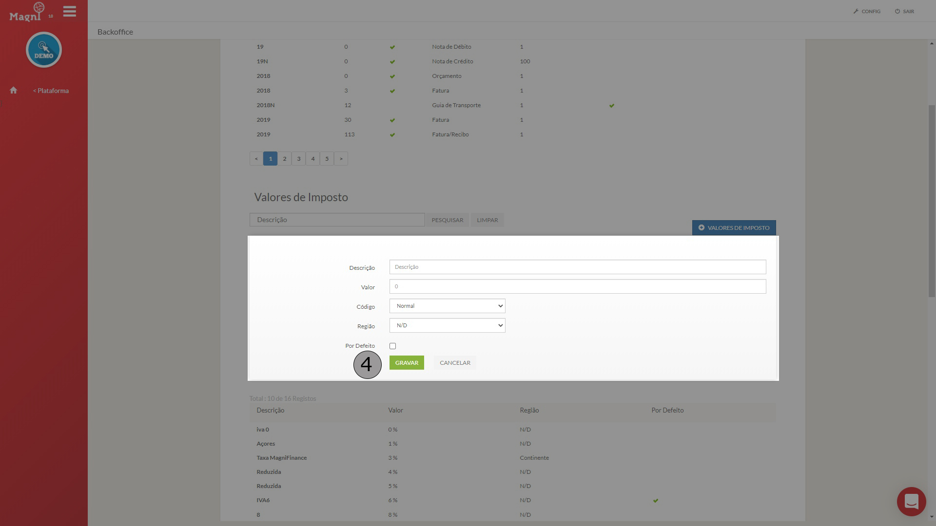 Como Criar Uma Nova Percentagem de IVA - 2
