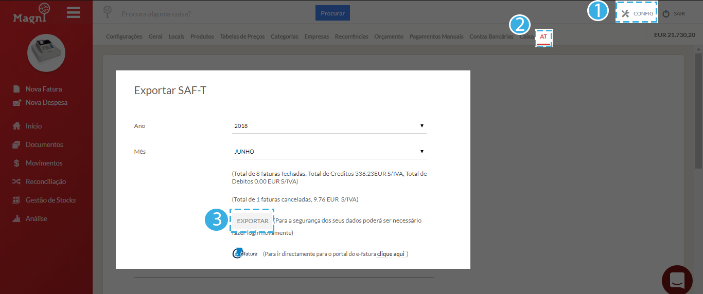 Como Comunicar a Faturação às Finanças