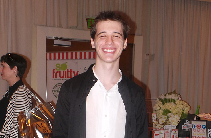 Mason Guccione at the Golden Globes gifting suites