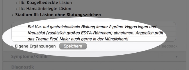 Eigene Ergänzungen