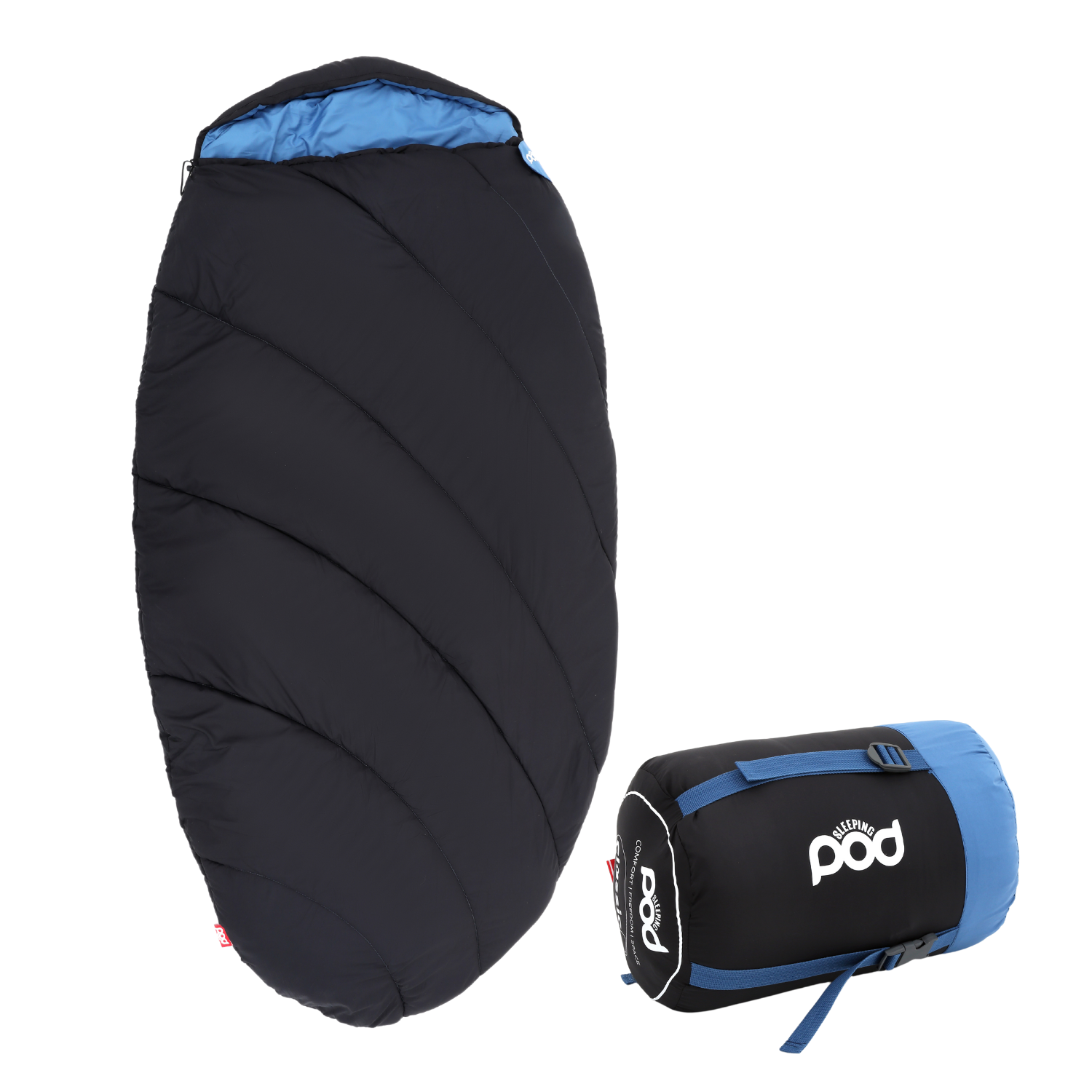 Pod Adult Sleeping Bag, Double Layered Insulation, Season