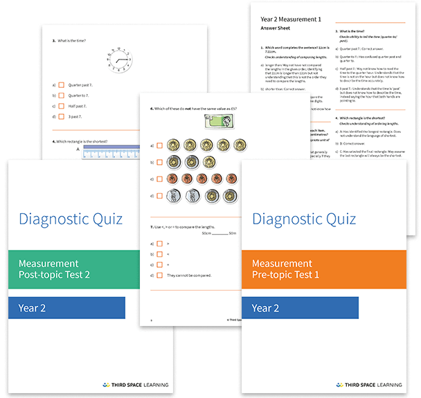 Measurement Diagnostic Assessments Year 2 Maths Hub Third Space
