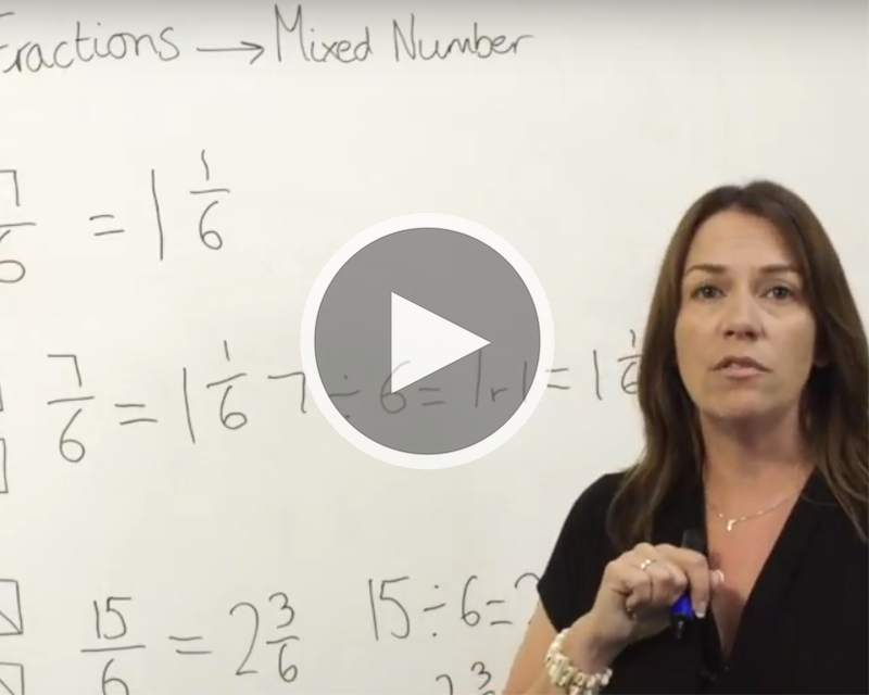 How To Convert An Improper Fraction To A Mixed Number Maths Hub 