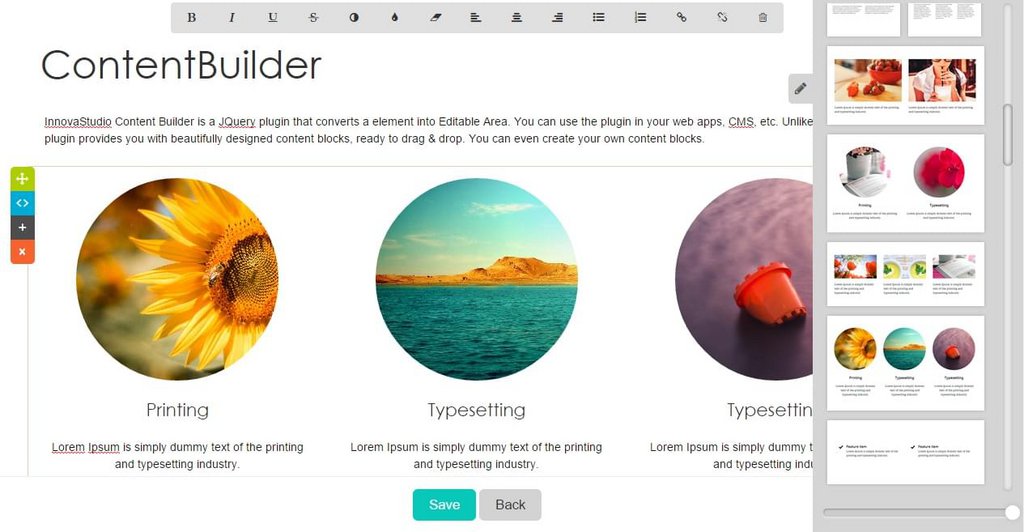 Capture - ContentBuilder – Editez facilement votre site Web avec ce page builder