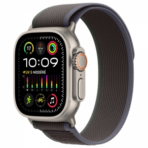 Apple watch ultra 2 gps + cellular, 49mm titanium case with blue/black trail loop - m/l