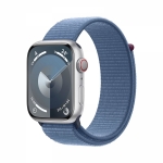 Apple watch series9 gps + cellular 45mm silver aluminium case with winter blue sport loop