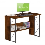 Techly ica-tb-3524c - scrivania industrial - acciaio e legno - 110 x 55 x 76 cm