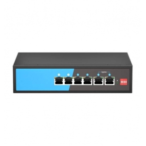 Hub switch 4 porte poe+ gigabit + 2p uplink 60w/porta link