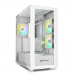 Sharkoon case rebel c60 rgb black atx 2x u3, 1x type-c,trrs, 2x tempered glass, 4x 120 argb pwm, arg
