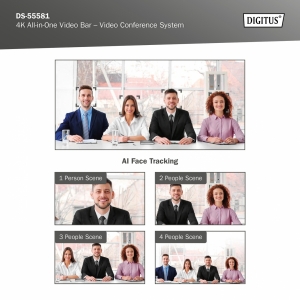 Barra video all-in-one digitus 4k mini sistema per videoconfer.