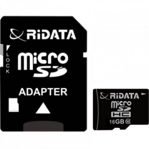 Micro sd 16gb classe 10 con adatt. sd ridata