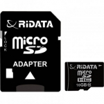 Micro sd 16gb classe 10 con adatt. sd ridata
