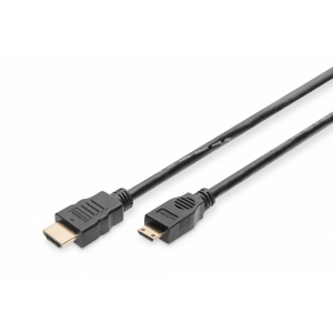 Cavo mini hdmi maschio a hdmi maschio 2mt digitus nero