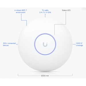 Access point ubiquiti unifi u7-pro 5400 mbit/s wifi7 poe white