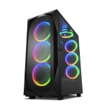 Case gaming rev300 black rgb atx nero no alimentatore