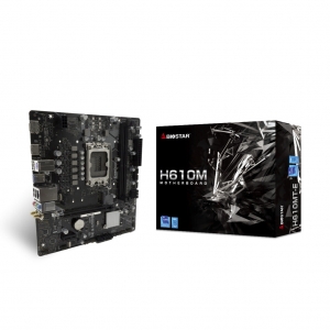 Mb biostar 1700 intel h610m, 2xddr4, 4sata3 hdmi, dp, type-c front, gbe lan, matx