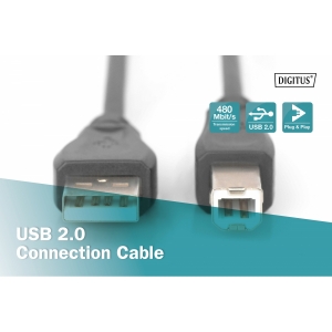 Digitus cavo di collegamento usb 2.0 mt 5 colore nero