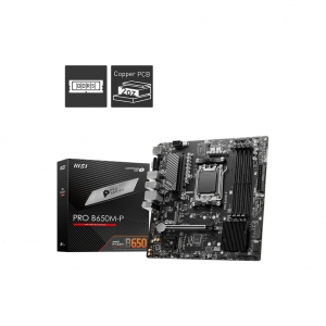 Msi mb amd b650, b650m-p, am5, 4ddr5, 1pci-ex16,2pci-ex1,2m.2,4sata3,3usb3.2 gen2(2a+1c),4usb3.2 gen