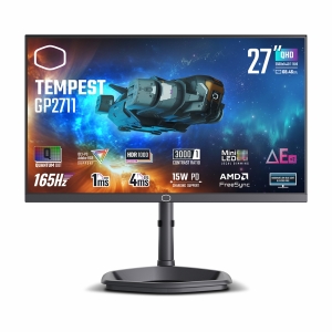 Cooler master monitor 27 led va 16:9 qhd 1ms 165hz, pivot, usb-c, dp/2hdmi, multimediale, gp2711