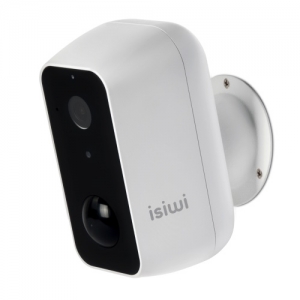 Isiwi telecamera a batteria wireless flai+ 2k bullet fissa per esterno ir led e showcolor audio bidi