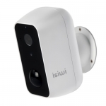 Isiwi telecamera a batteria wireless flai+ 2k bullet fissa per esterno ir led e showcolor audio bidi