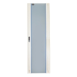 Porta in vetro di sicurezza con serratura per armadio link 42u larghezza 800 grigio