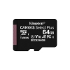 Micro sd 64gb 100mb/s kingston canvas plus sdcs2/64gbsp no adat.