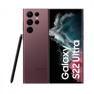 (refurbished) smartphone samsung galaxy s22 ultra 5g sm-s908b 128gb 6.8" dynamic amoled 2x 108mp burgundy [grade c+]