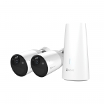 Ezviz bc1-b2 (cs-bc1-b2) - kit base + 2 telecamere da esterno a batteria - fhd - color night vision - difesa attiva - sensore pir - custom vocal alert