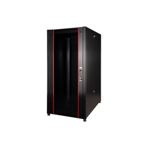 Armadio rack per reti 19" 26u (a)1291, (l)600, (p)600 colore nero porta traforata serie eavi