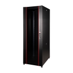 Armadio rack per reti 19" 42u (a)2002, (l)600, (p)800 colore nero porta traforata serie eavi