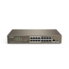 Tenda switch 16-ports poe + 1 ge+1 sfp unmanaged - tef1118p-16-150w