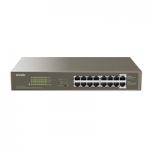 Hub switch 16 porte gigabit tenda teg1116p-16-150w poe is.vlan