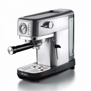 Ariete metal con manometro (1381/10) - macchina per caffe'' espresso - polvere e cialde - 1 o 2 tazze - cappuccinatore - pressione 15 bar - 1300w