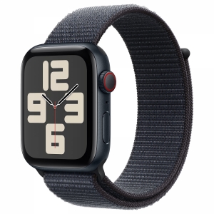 Apple watch se gps + cellular 44mm midnight aluminium case with ink sport loop