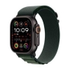 Apple watch ultra 2 gps + cellular 49mm black titanium case with dark green alpine loop - small