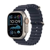 Apple watch ultra 2 gps + cellular 49mm natural titanium case with navy ocean band