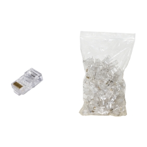 Plug di rete rj45 utp cat 6 100pz. per cavo fless.