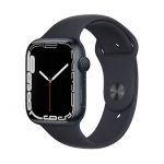 (refurbished) smartwatch apple watch series 7 gps (a2474) 45mm 32gb oled touchscreen midnight [grade c+]